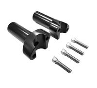 Adaptateur Guidon Pince De Guidon Noire De 4 Pouces, 1 Pouce, Adaptée Au Convient pour Fat Boy Low Rider Softail FXSTC Adaptateur rehausse de Guidon