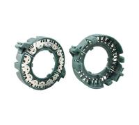 Adaptateur H7 Led 2 pièces xénon HID ampoule D1S D2S support anneaux de Base métal serrure retenue Clips adaptateurs projecteurs phares Refit Adaptateur Led H7(Green)