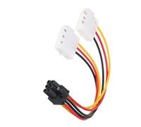 Adaptateur haute résistance double 4 broches vers 6 broches pour carte vidéo d'ordinateur, changement de câble d'extension de puissance GPU pour améliorer la puissance du GPU