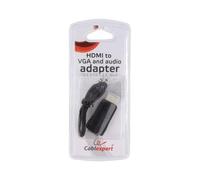 Adaptateur HDMI 1.4 prise male D-Sub 15pin HD femelle jack 3.5mm femelle Full HD - Noir