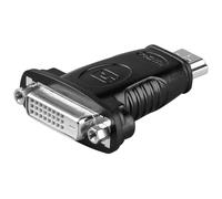 Goobay 68098 changeur de genre de câble HDMI DVI-D Noir
