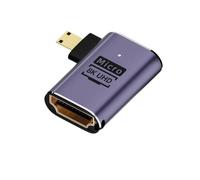 Adaptateur HDMI 2.1 48 Gbit/s 8K à 60 Hz 4K à 120 Hz ultra-rapide, convertisseur Mini/Micro HDMI vers HDMI for PS5 X/S PC HDTV Projecteur(D8K-03)