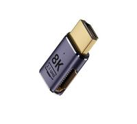 Adaptateur HDMI 2.1 8K coudé, mâle vers femelle, côté gauche - Lot de 2
