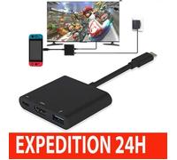 Adaptateur HDMI 4K 1080 pour Switch, 3 en 1 Multiport USB 3.0 PD Chargeur TV Dock, USB Type C Convertisseur Câble pour Switch/Série