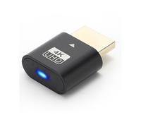 Adaptateur HDMI 4K factice avec voyant LED pour cartes graphiques, accessoires PC, adaptateur d'affichage virtuel pour ordinateur de bureau/portable C