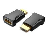 Adaptateur HDMI 4K mâle vers Femelle Noir, Compatible avec Les appareils nécessitant Une définition, idéal pour Les connexions vidéo.