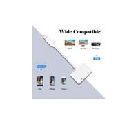 adaptateur hdmi,adaptateur av numérique 1080p compatible avec iphoneconnecteur hdmi pour écran de synchronisation (notice inclus)