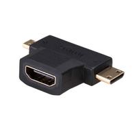 Adaptateur HDMI - Akyga - AK-AD-23 - Mini HDMI vers Micro HDMI - Plaqué or - HDMI 1.4