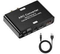 Adaptateur HDMI ARC 3,5 mm 192 Hz - Force de décodage professionnelle ARC - Extracteur audio coaxial RCA analogique vers numérique - Convertisseur audio DAC analogique vers numérique - Pour TV, casque