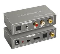 Adaptateur HDMI ARC Numérique Analogique Convertisseur Audio Extractor vers SPDIF Coaxial Optique RCA L R Sortie Stéréo 3.5 mm pour Amplificateur Barre de Son Projecteurs etc