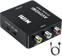 Adaptateur Hdmi/Av Vers Hdmi Cvbs - Support 720/1080P Pour Caméra, Xbox 360, Ps2, Ps3, Wii, N64, Snes,[Z55]