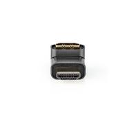 Nedis Adaptateur HDMI HDMI Mâle / HDMI? Connecteur HDMI Femelle / Sortie HDMI ? Plaqué or Coudé à 270° Aluminium Gris bronze 1 pc Sachet avec Fenetre