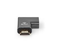 Nedis Adaptateur HDMI CVTB34904GY - Coudé à droite, aluminium plaqué or, 4K@60Hz, Gris
