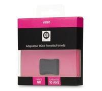 D2 Diffusion Adaptateur HDMI Femelle/Femelle – Plaqué Or – Noir – Vidéo