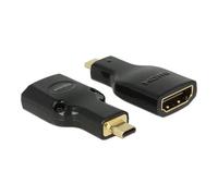 Adaptateur HDMI - DELOCK - HDMI micro (M) vers HDMI (F) - Noir - Support 4K - Vidéo