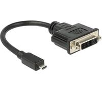 Adaptateur HDMI, DVI Delock 65563 [1x HDMI mâle D Micro - 1x DVI femelle 24+5 pôles] 20.00 cm noir