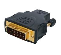 Adaptateur HDMI femelle - DVI-D mâle 24+1 pins contacts or 24k