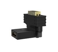 Adaptateur HDMI Femelle vers DVI Mâle Design Coudé et Rotatif 360° Plaqué Or