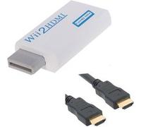 Adaptateur HDMI full HD pour Nintendo Wii - Wii U - Blanc + câble HDMI 1,5 m - Straße Game ® Blanc G