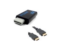 Adaptateur HDMI Full HD pour Nintendo Wii/Wii U - Noir - Résolution 1080p - Plug & Play - Avec câble HDMI 1,5 m -
