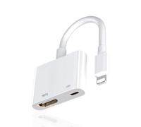Adaptateur HDMI Lightning pour iPhone, [Certifié MFi] HD 1080P AV Numérique Synchronisation Vidéo Audio Connecteur de Câble HDMI pour iPhone 14/14 Pro/13/13 Pro/12/11/XR/XS, pour TV/HDTV/Moniteur