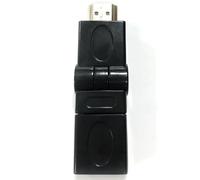 Adaptateur HDMI mâle vers femelle noir idéal pour connecter des appareils multimédias et diffuser des vidéos et audio haute définition.