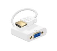 Adaptateur HDMI Mâle vers VGA Femelle Qualité Image HD 1080p Compact 20cm blanc