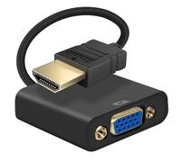 Adaptateur HDMI Mâle vers VGA Femelle Qualité Image HD 1080p Compact 20cm Noir