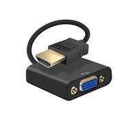Adaptateur HDMI Mâle vers VGA Femelle Qualité Image HD 1080p Compact 20cm Noir