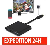 Adaptateur HDMI - Multiport USB C - 4K 1080P - Compatible Switch - Chargeur TV