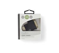 Nedis Adaptateur HDMI HDMI Mâle / HDMI? Connecteur HDMI Femelle / Sortie HDMI ? Plaqué or Coudé à 270° Aluminium Gris bronze 1 pc Sachet avec Fenetre