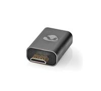 Adaptateur HDMI Nedis CVTB34906GY Mâle/Femelle, Contacts Or, Aluminium Gris, 3840x2160 60Hz, 21x34x11mm, 12g
