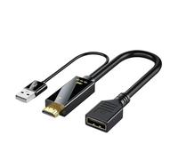 Adaptateur HDMI Vers DisplayPort 4K À 60 Hz HD, Câble Audio USB DP Mâle Femelle, Compatible Avec Xbox, Ordinateur De Bureau, Moniteur Jeu, PS5(17CM)