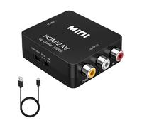 Adaptateur HDMI vers RCA AV CVBS, Convertisseur Vidéo Audio HDMI vers Composite PAL NTSC avec Câble USB pour Xbox 360 One PS3 PS4 PS5 Fire Stick Roku Android TV Box Blu-ray DVD Projecteur TV Moniteur