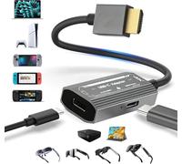 Adaptateur HDMI vers USB C 4K @ 60 Hz pour lunettes AR - Source HDMI vers écran USB C pour XREAL One/Air 2 Pro, VITURE Pro, Rayneo, Rokid, Switch 2/1, Steam Deck, PS5/4, Xbox, ROG Ally, moniteur, HDMI