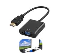 Adaptateur HDMI vers VGA 1080p (Mâle vers Femelle) Convertisseur r Haute Définition pour Bureau Ordinateur Chromebook Moniteur HDTV Projecteur Laptop Connecteur Plaqué Or pour une Transmission Stable