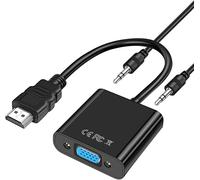 Adaptateur Hdmi Vers Vga Adaptateur Hdmi Vga,1080P Convertisseur Vga Vers Hdmi Cable Pc Avec 3,5 Mm Câble Audio Cable Ordinateur Plaqué Or Pou Pc,Projecteur,Hdtv,Ps4/3[Z3417]