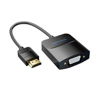 Adaptateur HDMI Vers VGA Compatible Vention 1080p HD (mâle Vers Femelle) Avec Câble Audio Jack 3,5 Mm For Xbox, PS4, PC, Ordinateur Portable Et Projecteur.(No audio No power)