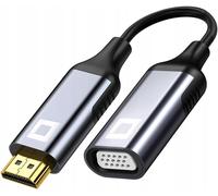 Adaptateur HDMI vers VGA D-SUB 2K/60Hz, Full HD 1080p, Plug & Play, plaqué Or, câble unidirectionnel, convertisseur, Compatible avec Les Ordinateurs Portables, Les moniteurs, Les projecteurs