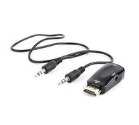 Adaptateur HDMI vers VGA - Gembird - A-HDMI-VGA-02 - Mâle vers Femelle - Couleur Noir - 3,5 mm