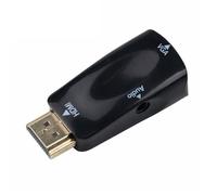 Adaptateur HDMI vers VGA - GENERIQUE - Noir - Séparateur Audio - Jack 3.5 - Convertisseur de câble