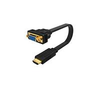 Adaptateur HDMI vers VGA, HDMI vers VGA (mâle vers femelle) compatible 1080p pour ordinateur portable, PC, HDTV, moniteur, Chromebook, Raspberry Pi, Roku 15 cm