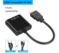 Adaptateur HDMI vers VGA - Sortie jack et câble Audio - Brancher un écran ou projecteur sans avoir une sortie HDMI - Straße Tech ®
