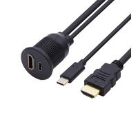 Adaptateur HDMI vers VGA USB C vers HDMI Convertisseur USB C vers VGA Câble USB-C Type C vers HDMI Digital AV VGA USB OTG Adaptateur femelle