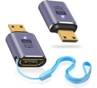 Adaptateur Hdmi2.1 To Mini Hdmi (2 Pack), 8K Mini Hdmi Mâle To Hdmi Femelle Supportant 8K@60Hz,48Gbps Pour Raspberry Pi Zero,Caméra,Hdtv,Projecteur,Ordinateur Portable Et Tablette[GOP6254586]