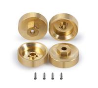 Adaptateur Hexagonal de Roue en Laiton 4pcs Compatible avec 1 à 24 échelles SCX24 Crawler Pièces de Mise à Niveau
