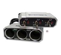 Adaptateur - HTC EQUIPEMENT - 3 Prises - 3 Interrupteurs - 12/24V - Fusible 5A