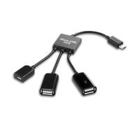Adaptateur Hub Micro USB OTG 4 en 1 3 en 1 pour Smartphone et tablette, séparateur Micro USB pour Apple Samsung Lenovo