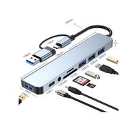Adaptateur Hub Type-C 8 en 1 pour ordinateurs portables - Modèle 2218TU