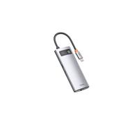 Adaptateur HUB USB 3.0 Baseus 6-en-1 Type-C pour téléphone tablette pour ordinateur portable - Gris